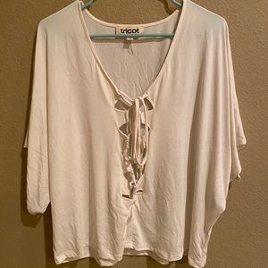 Tricot cream dress shirt